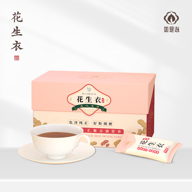 如是心花生衣红皮五红汤原材料正品红衣花生片90g(3g*30条）