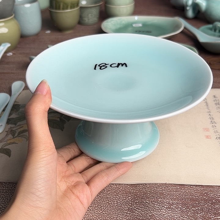 龙泉云间青瓷小米茶器