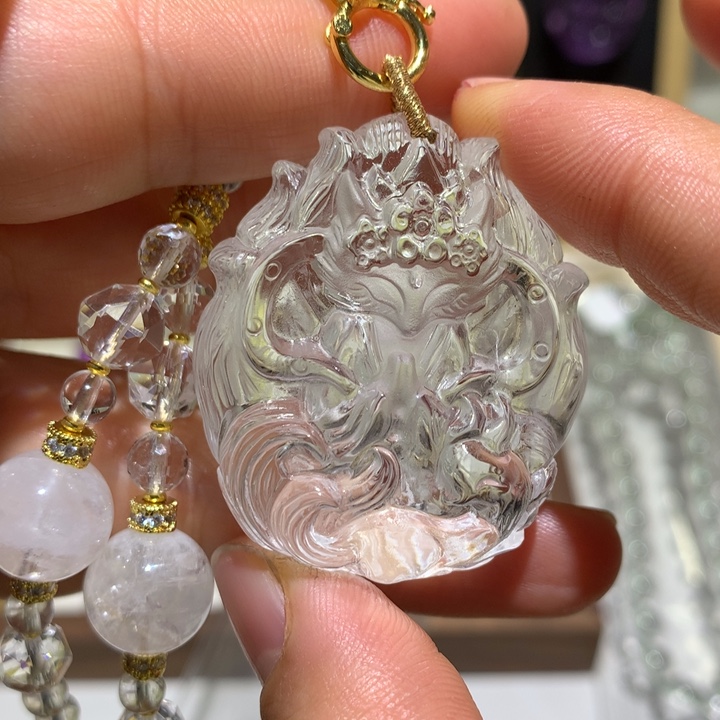 水晶颈饰未镶嵌天然