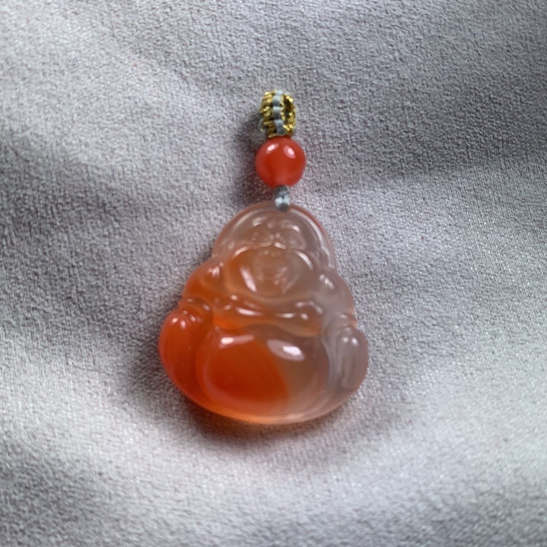 南红玛瑙小佛公未镶嵌