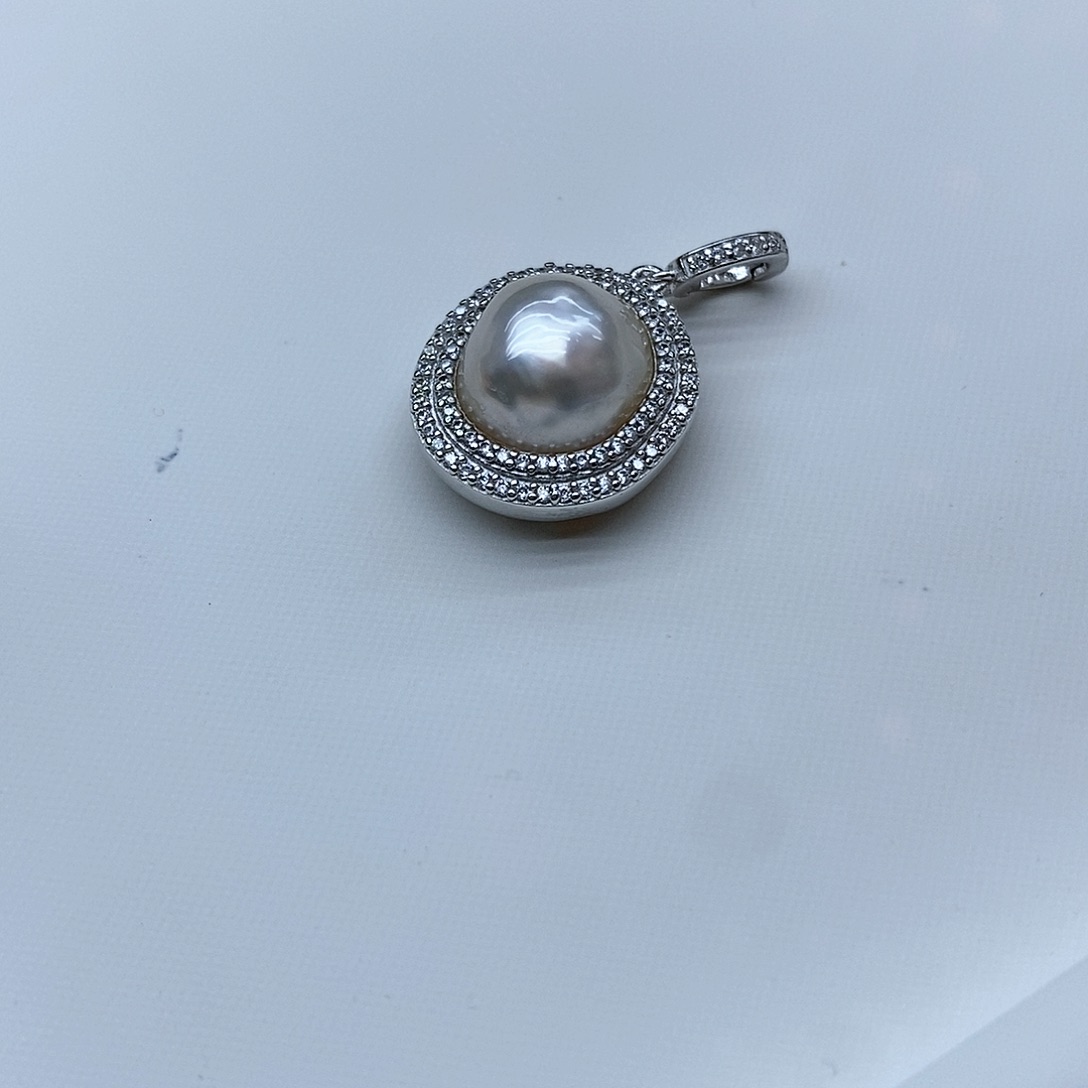 海水珍珠颈饰银S925镶嵌