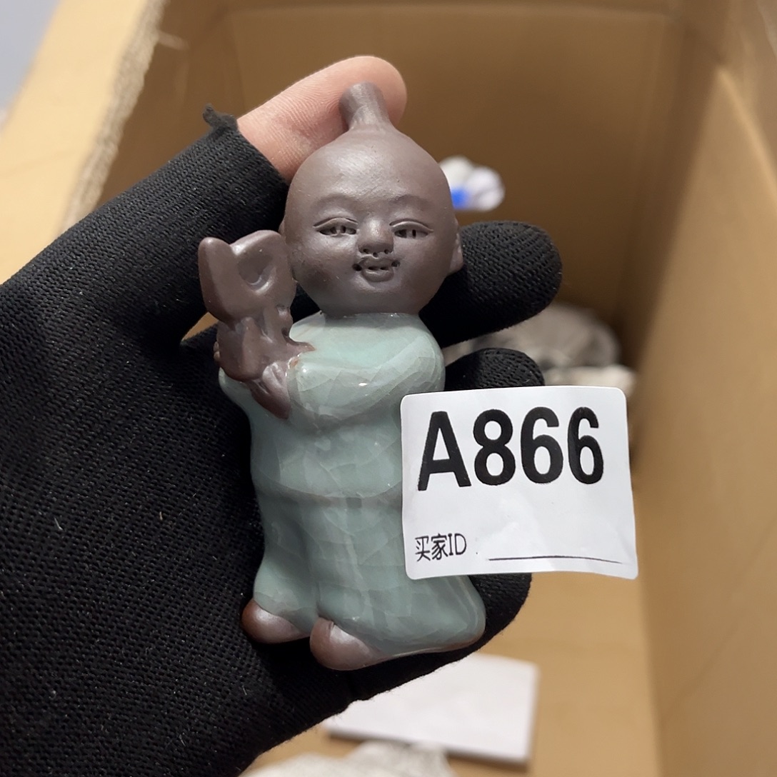 瓷片茶摆件工艺品摆件666