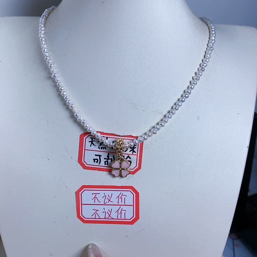 淡水珍珠颈饰银S925镶嵌