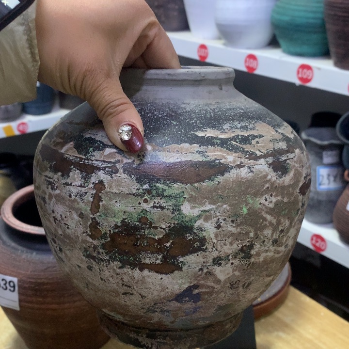 【闪购商品】红陶粗糙盆默认打孔高20口9