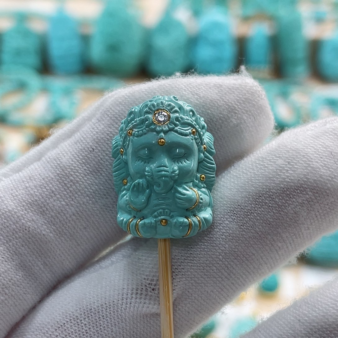 绿松石珠宝奇石未镶嵌