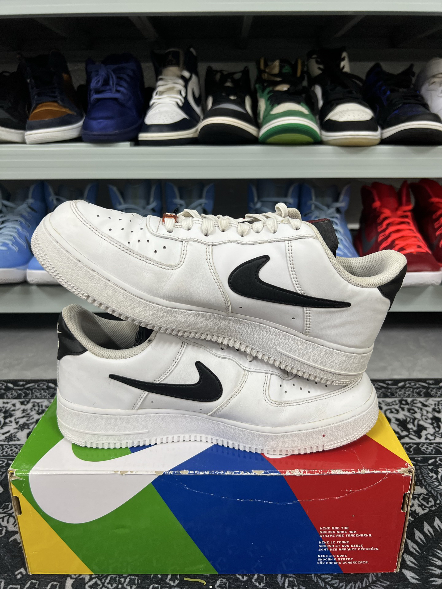 90新 maje 43码/af1白红休闲鞋/二手正品