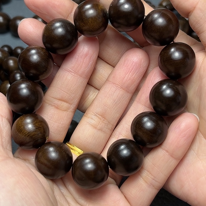 沉香手串用****6白棋玉化