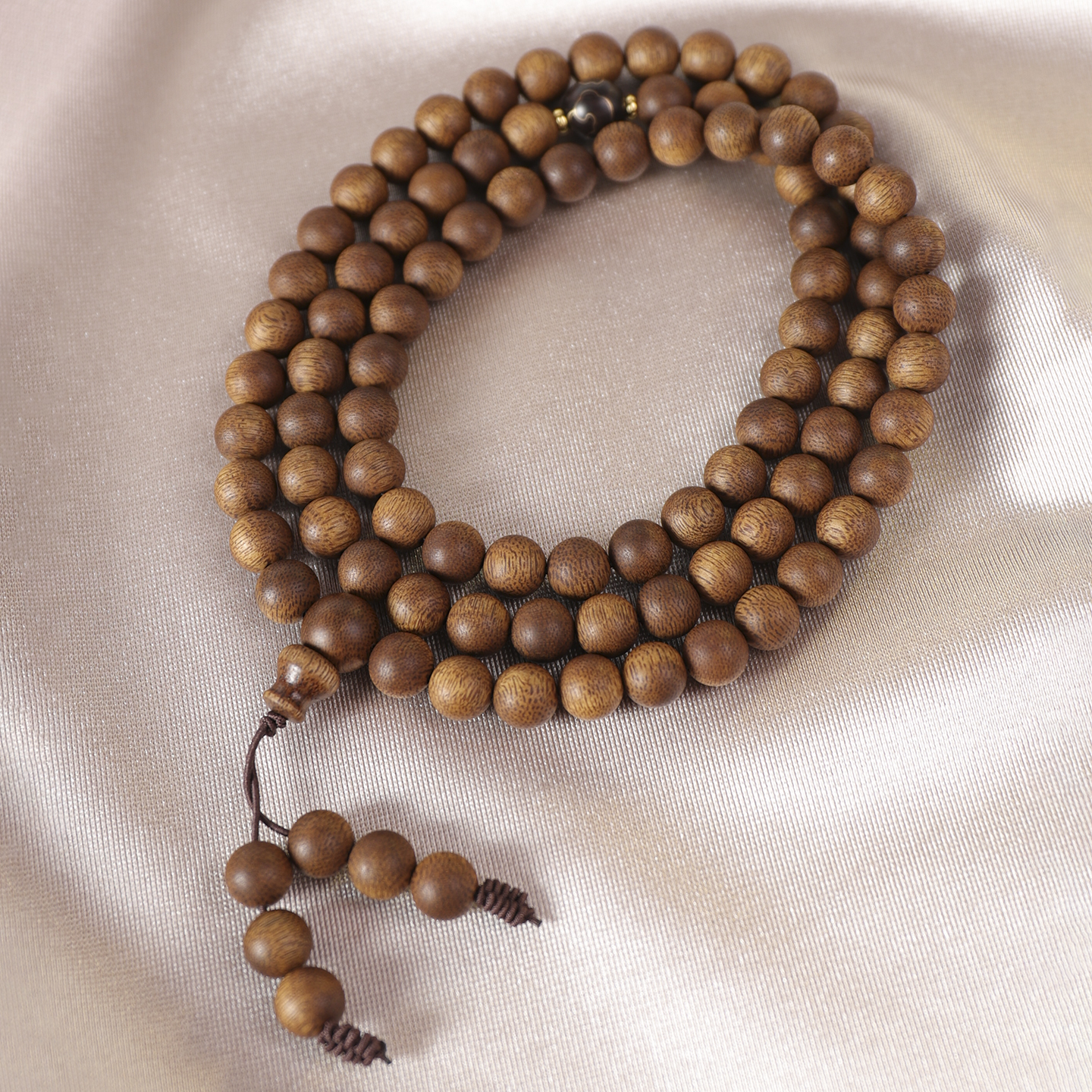 沉香闽香黄棋沉香手串香港黄棋0.8多圈手串沉香多圈圆珠手串