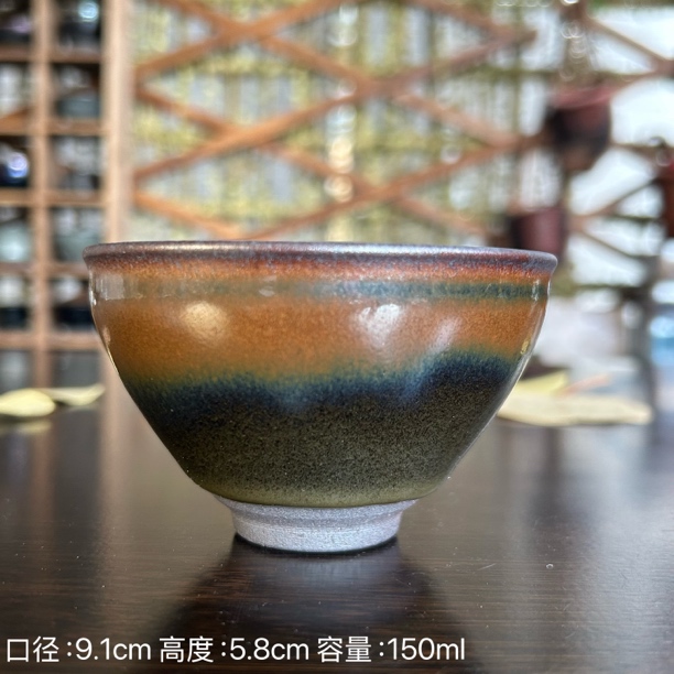 【估佬龙窑】龙窑柴烧 非遗名家陈艗手作 建窑建盏纯手工高端主人杯