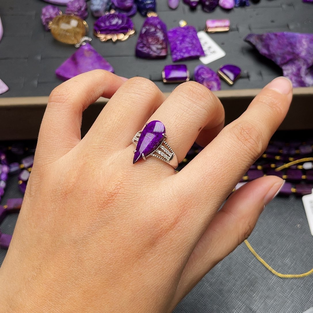 苏纪石（舒俱来）戒指银S925镶嵌