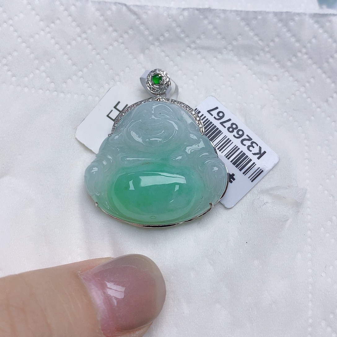 【闪购商品】翡翠颈饰18K金镶嵌11111111