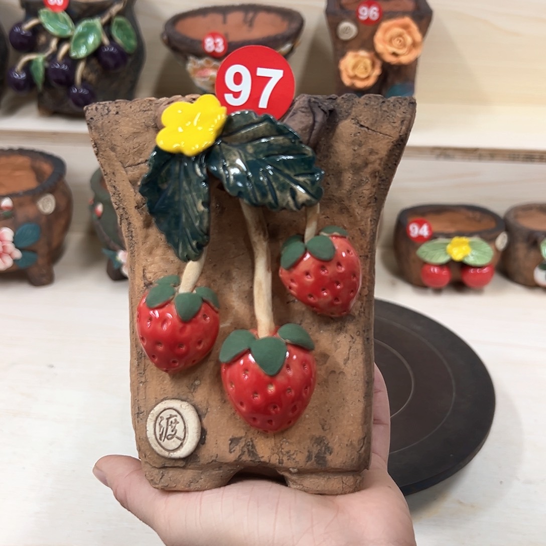 粗砂花盆97号内口外9.5高14