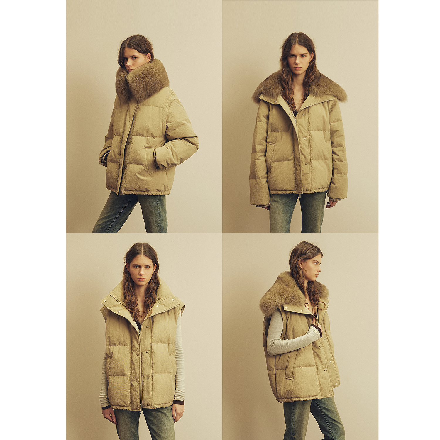 【ChicParka】付智恩 榛果森屿 狐狸毛领鹅绒皮草派克外套