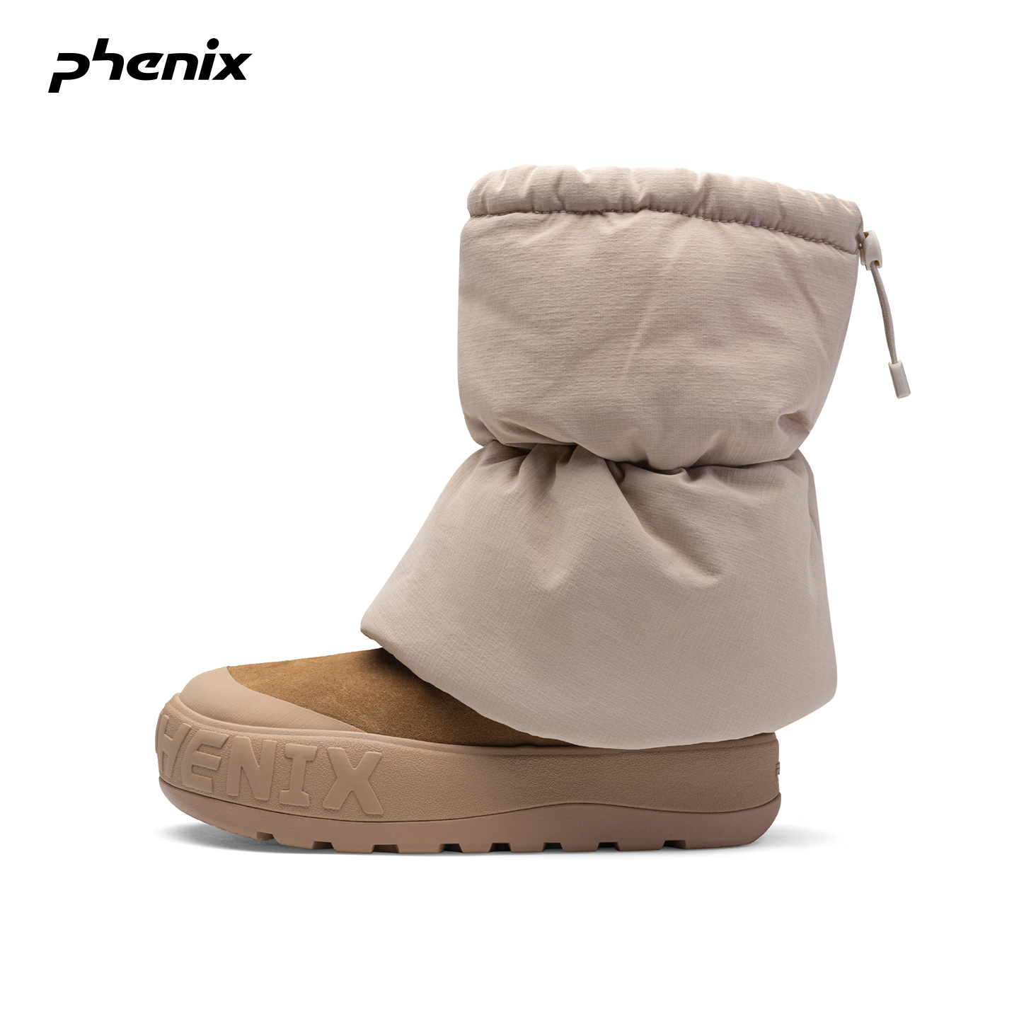 phenix菲尼克斯户外厚底雪地靴女2025冬季加绒保暖高帮可拆卸棉鞋