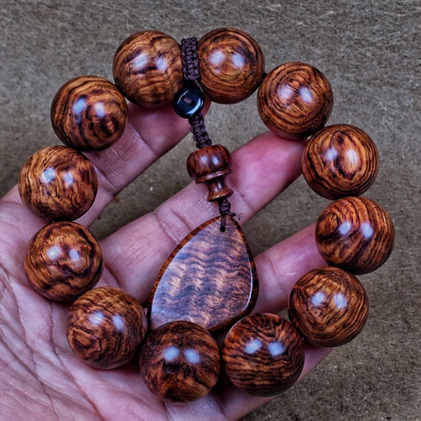 海黄油梨老料规格2.0虎皮纹芝水波油性足无胶蜡