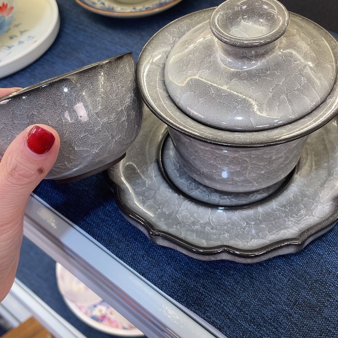 陶景德陶瓷盖碗茶具