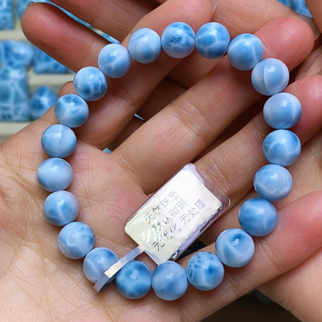 针钠钙石（海纹石）未镶嵌手链