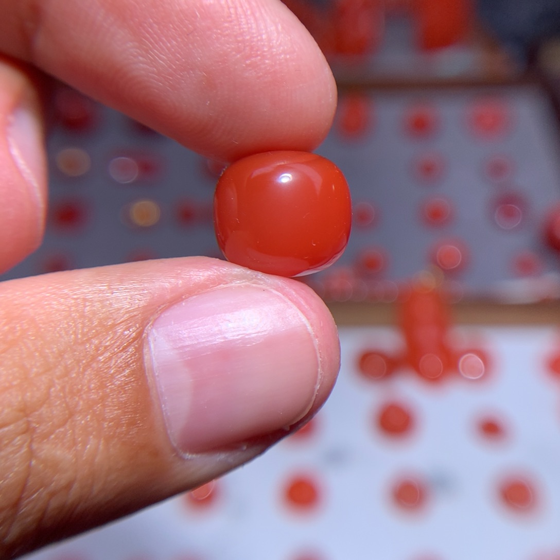 南红玛瑙玫红老型11.2×10.2未镶嵌微纹