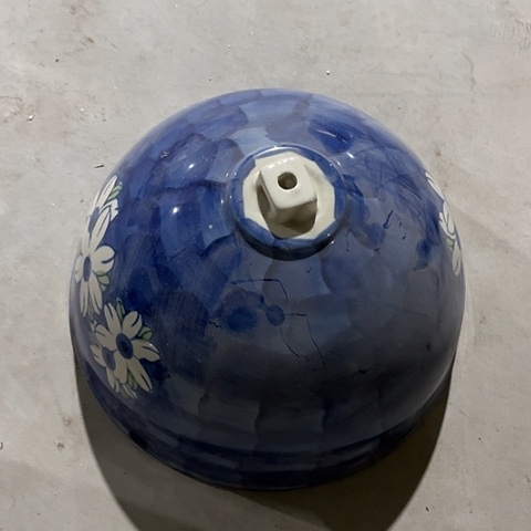 微瑕，不能明火，口径23厘米塔吉盖篮