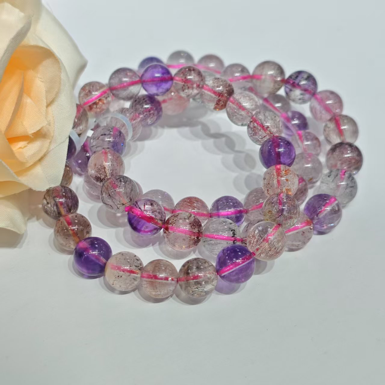 【书记甄选】天然超七单圈手链 多样性发一件 约9mm GCK847