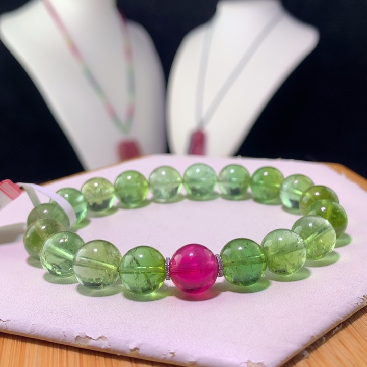 双色碧玺手链未镶嵌