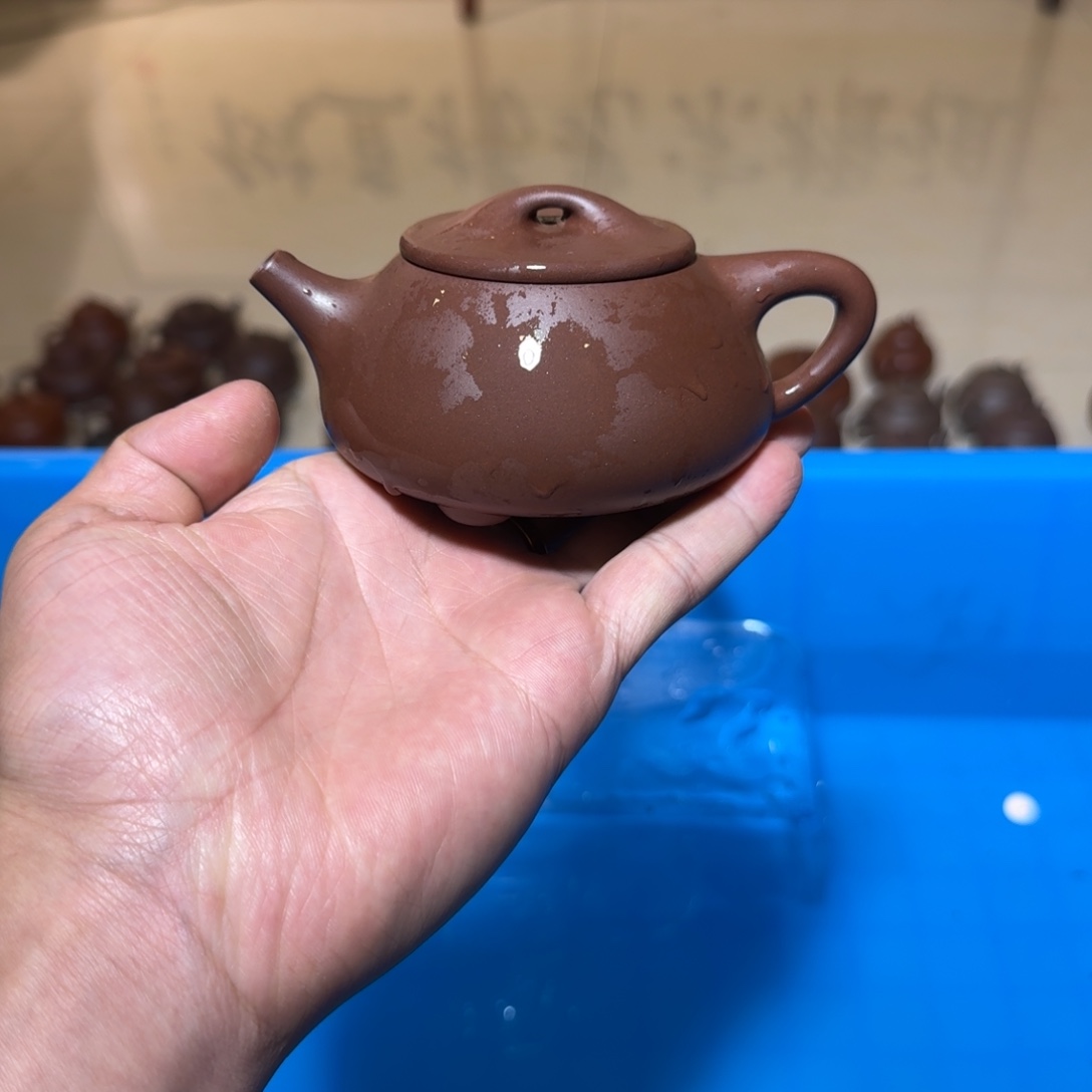 茶壶紫砂仿全手工紫泥景舟石瓢180CC