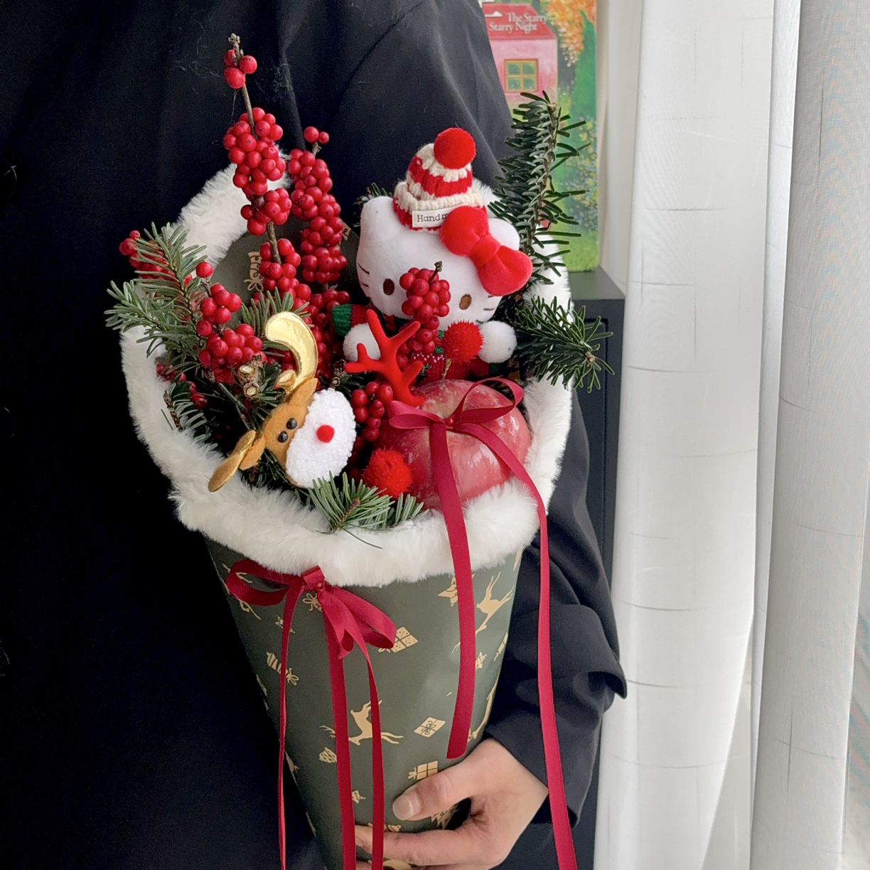 圣诞kitty 苹果花束全城派送