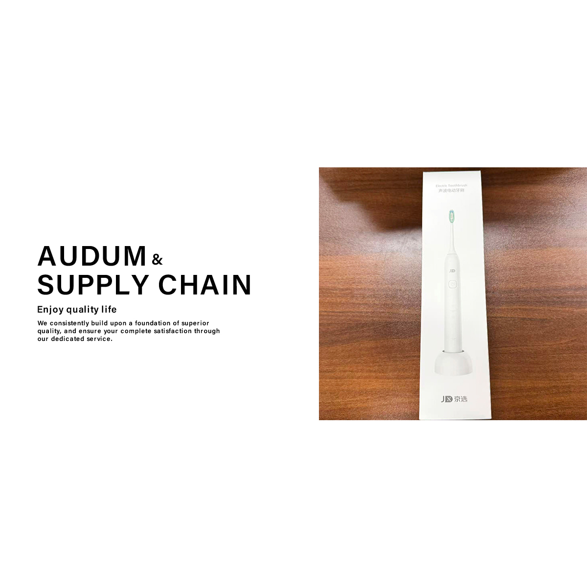 便携成人充电式两用套装白色电动牙刷