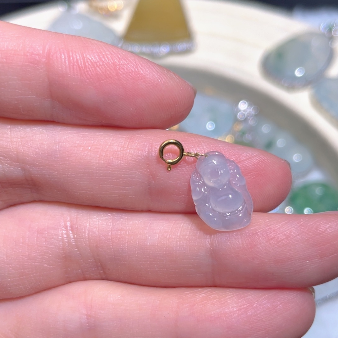 翡翠颈饰18K金镶嵌翡翠