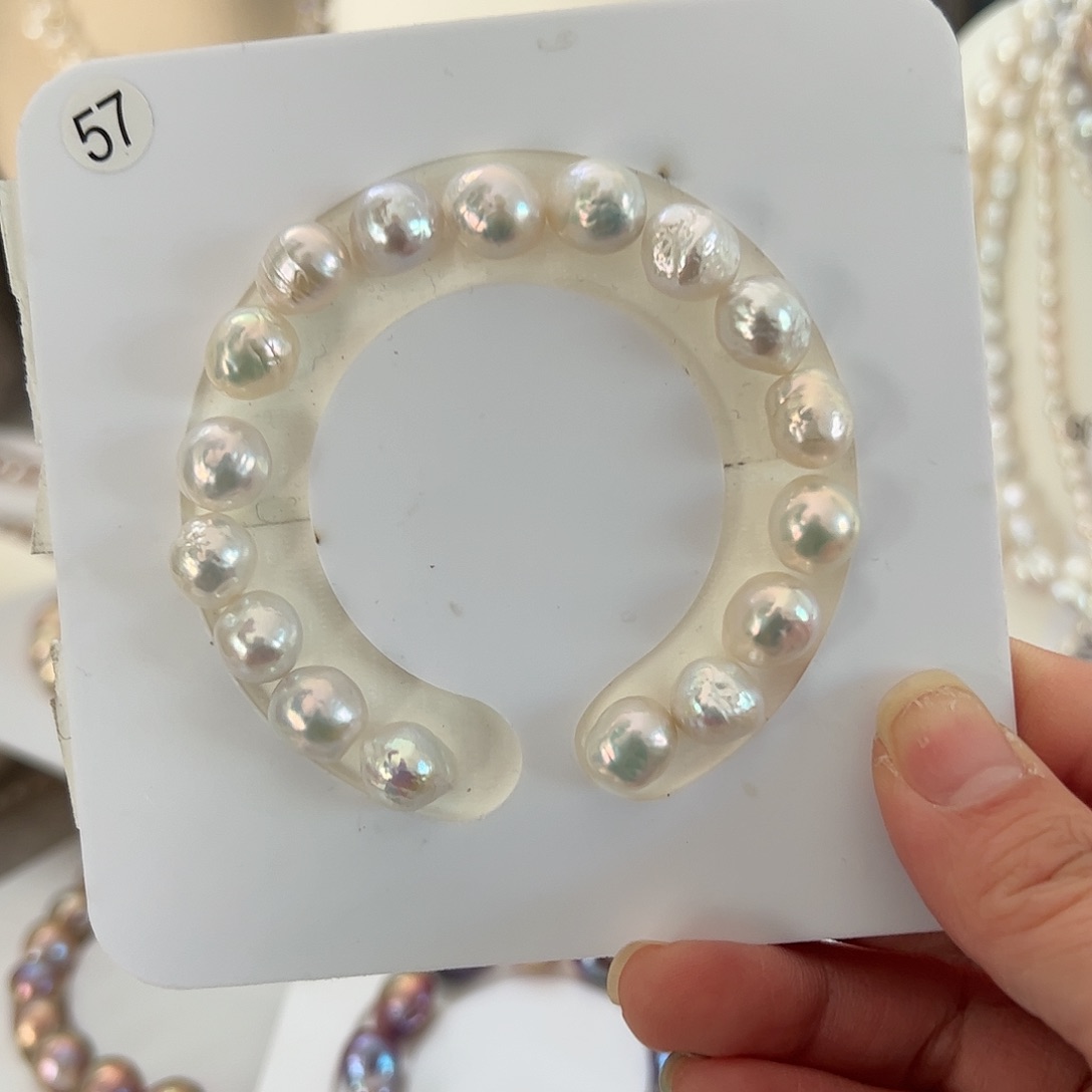 淡水珍珠耳环银S925镶嵌