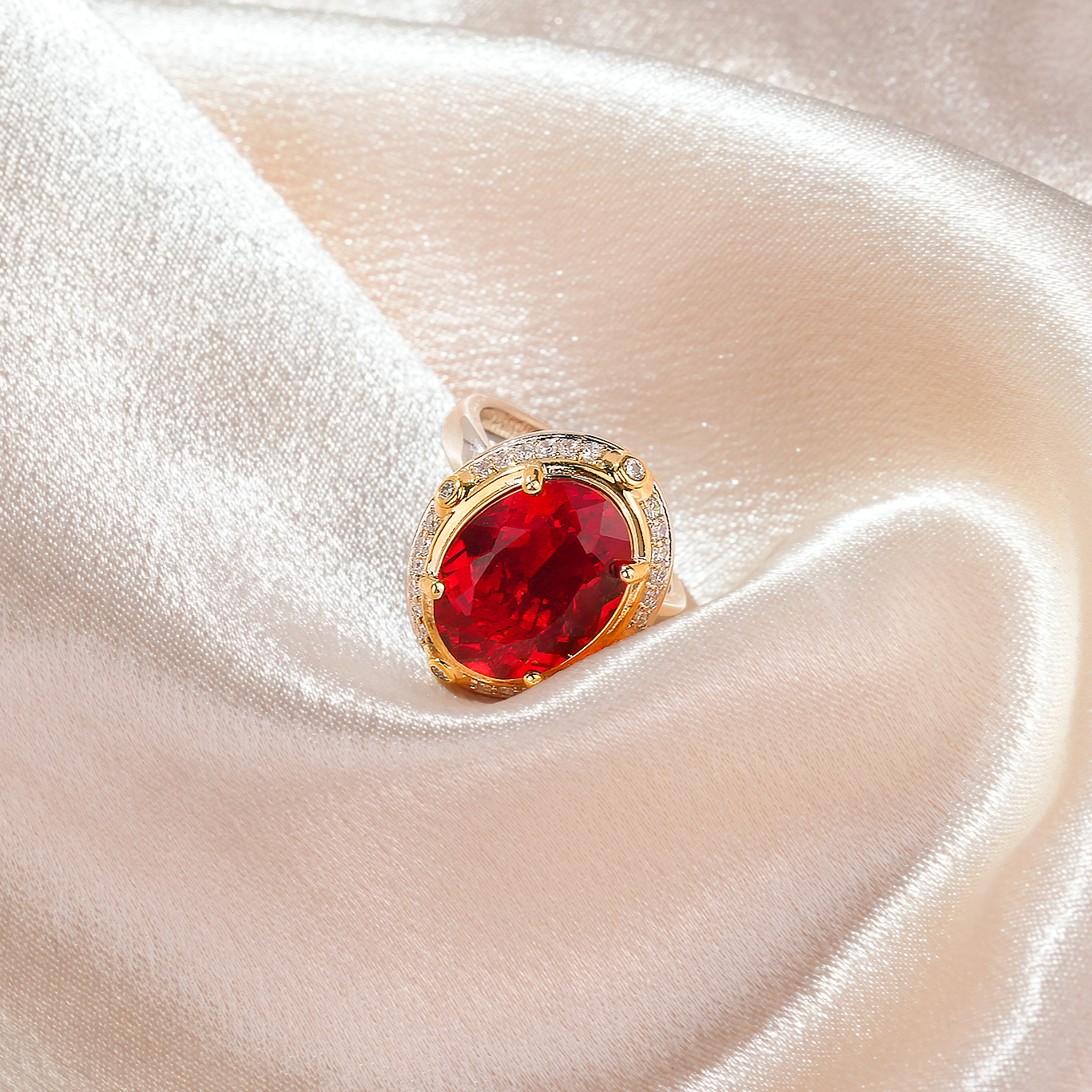 铜合金合成锆石戒指 铜合金 合成立方氧化锆 女士戒指-7185-3