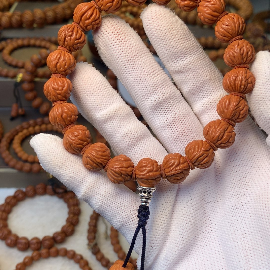 桃核手串秦岭龙纹