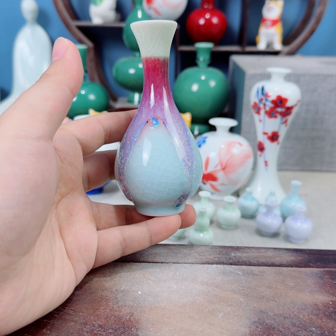 陶瓷手工小花器摆件