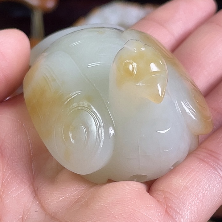 行***者和田玉未镶嵌挂件