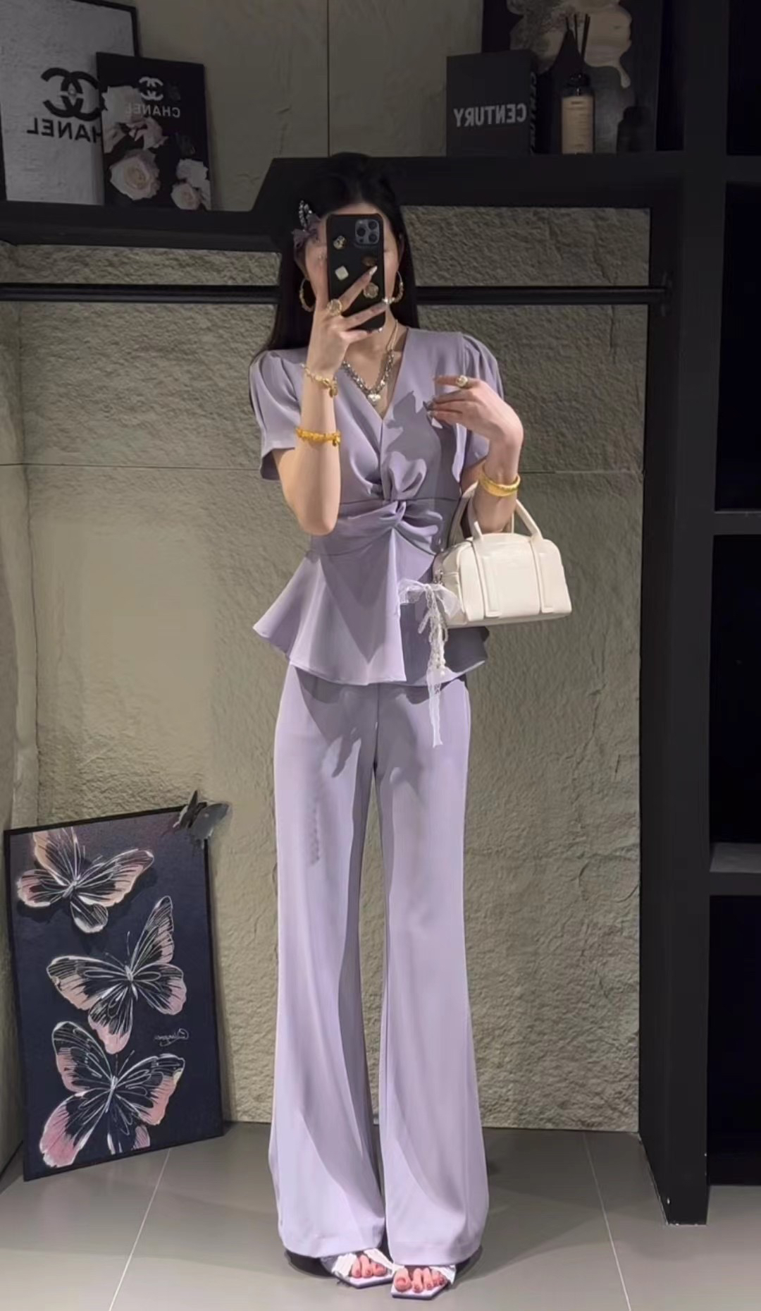 新款法式【浪漫甜心】气质小众设计西装面料两件套