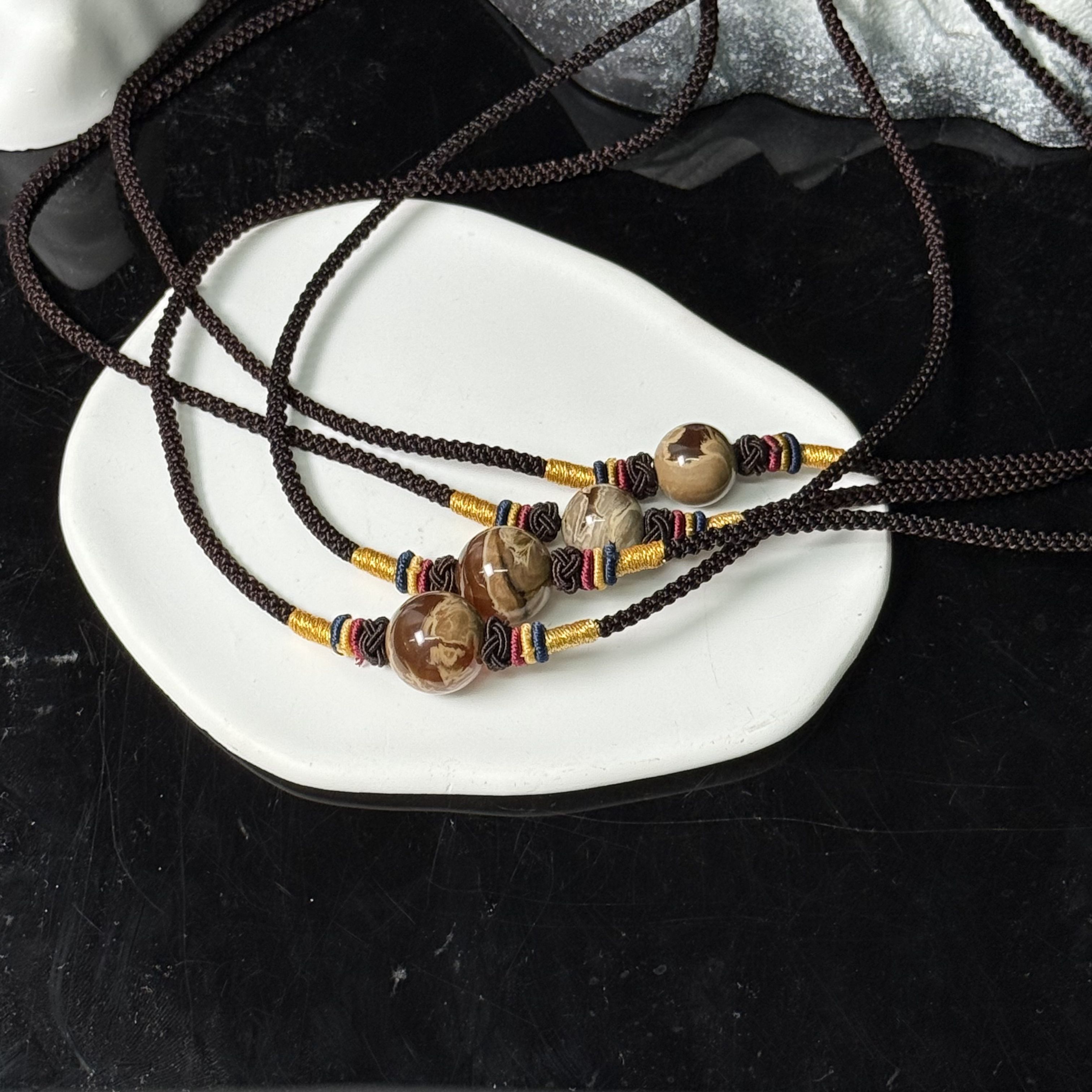 缅甸根珀妖花溶洞圆珠项链13—19mm（依据尺寸多样性发一）