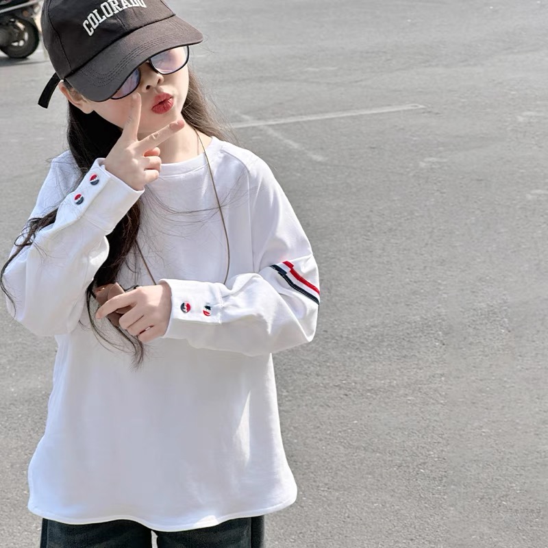 2025春韩版三色条纹百搭打底衫T恤 D150 150 R