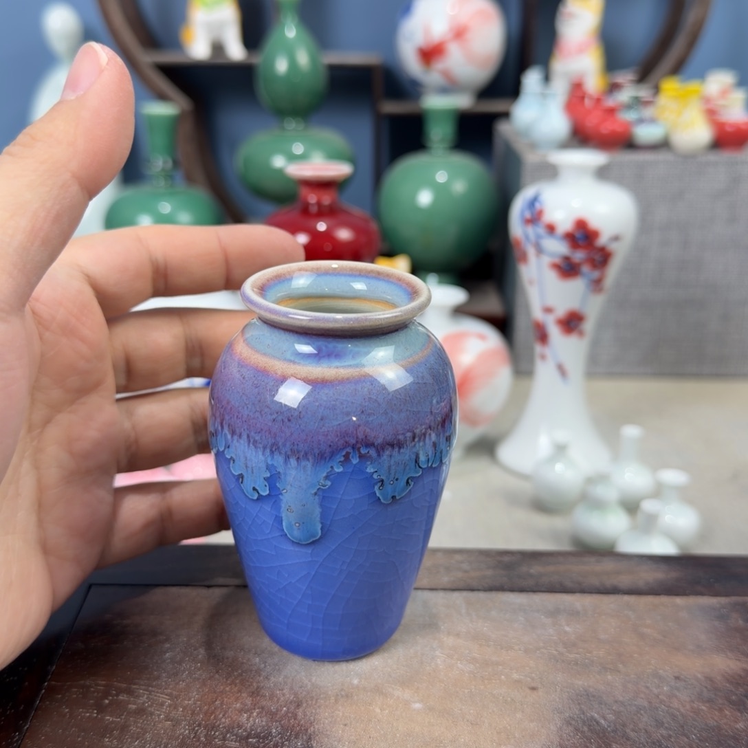 陶瓷手工小花器摆件