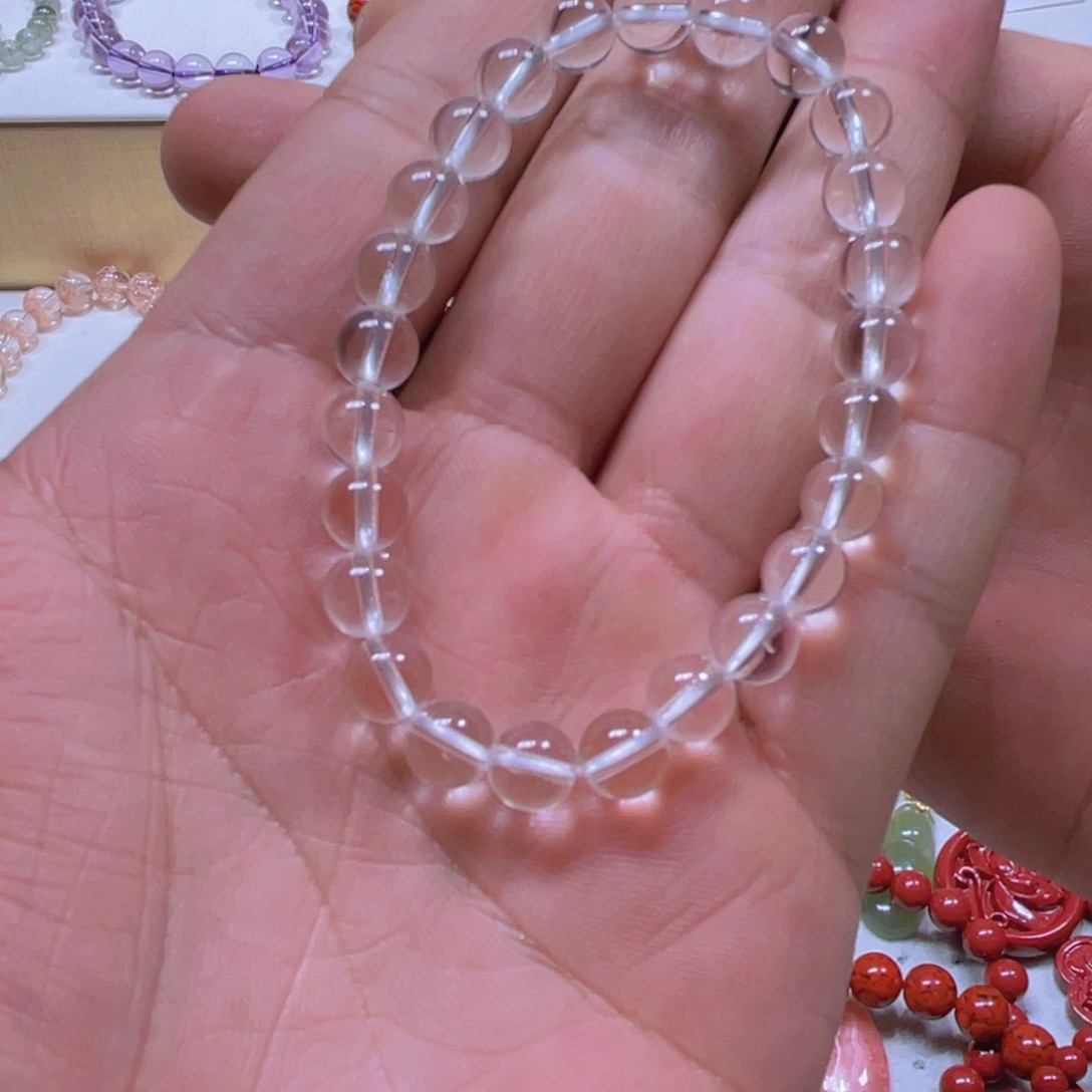 水晶手链未镶嵌白水晶