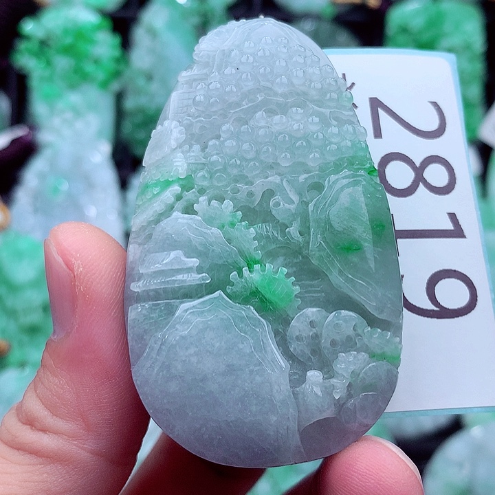 翡翠未镶嵌吊坠(不含链)