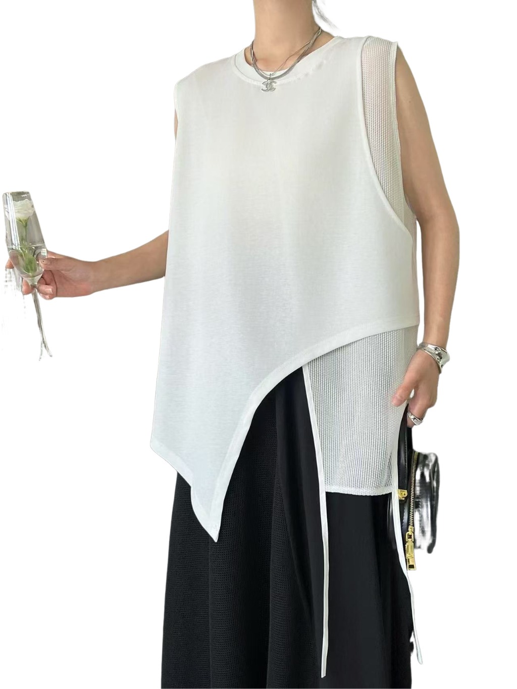 【佳老板】“35171#春款韩系时尚不规则半袖T恤