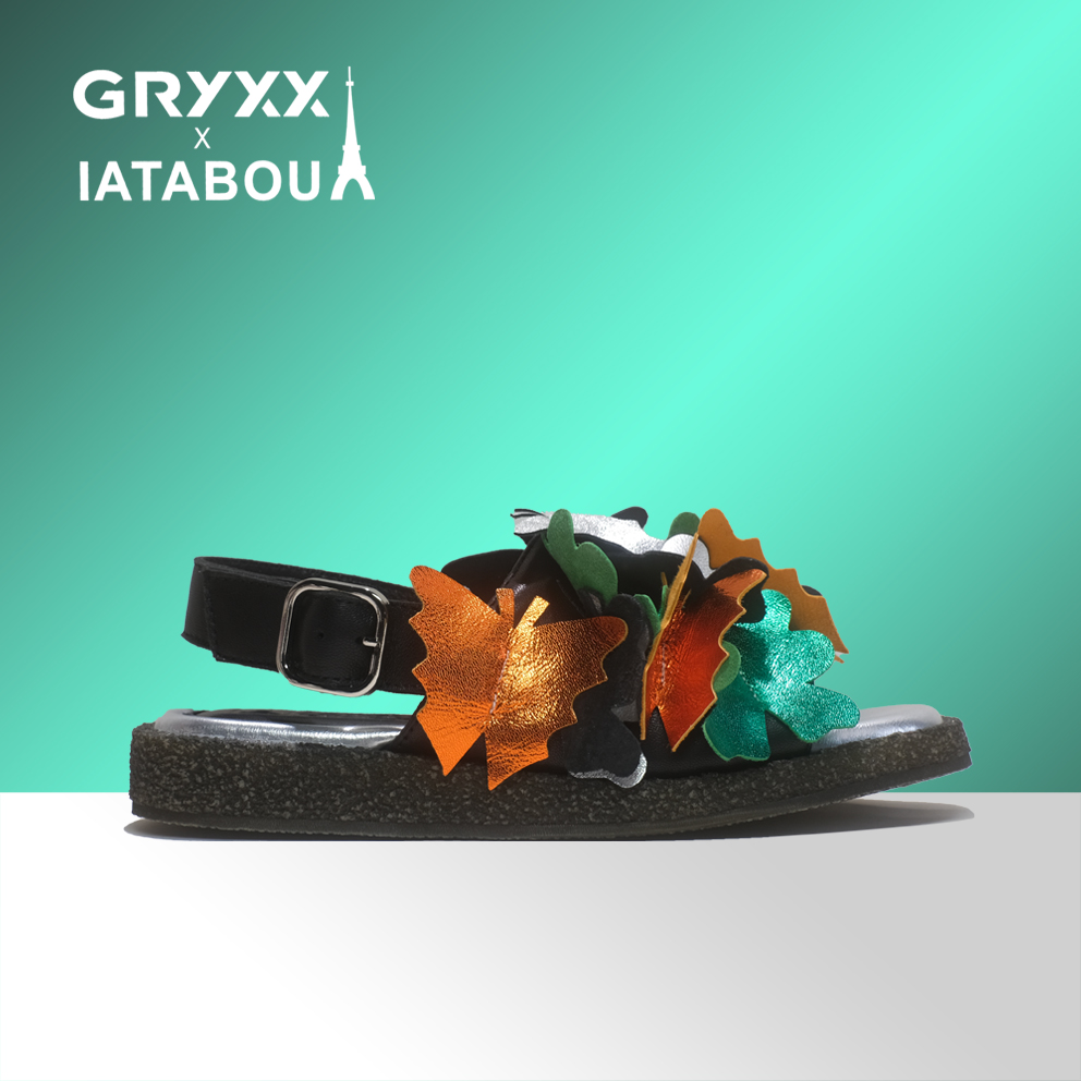 IATABOU夏季时尚平底真皮凉鞋潮流复古休闲百搭TA156077