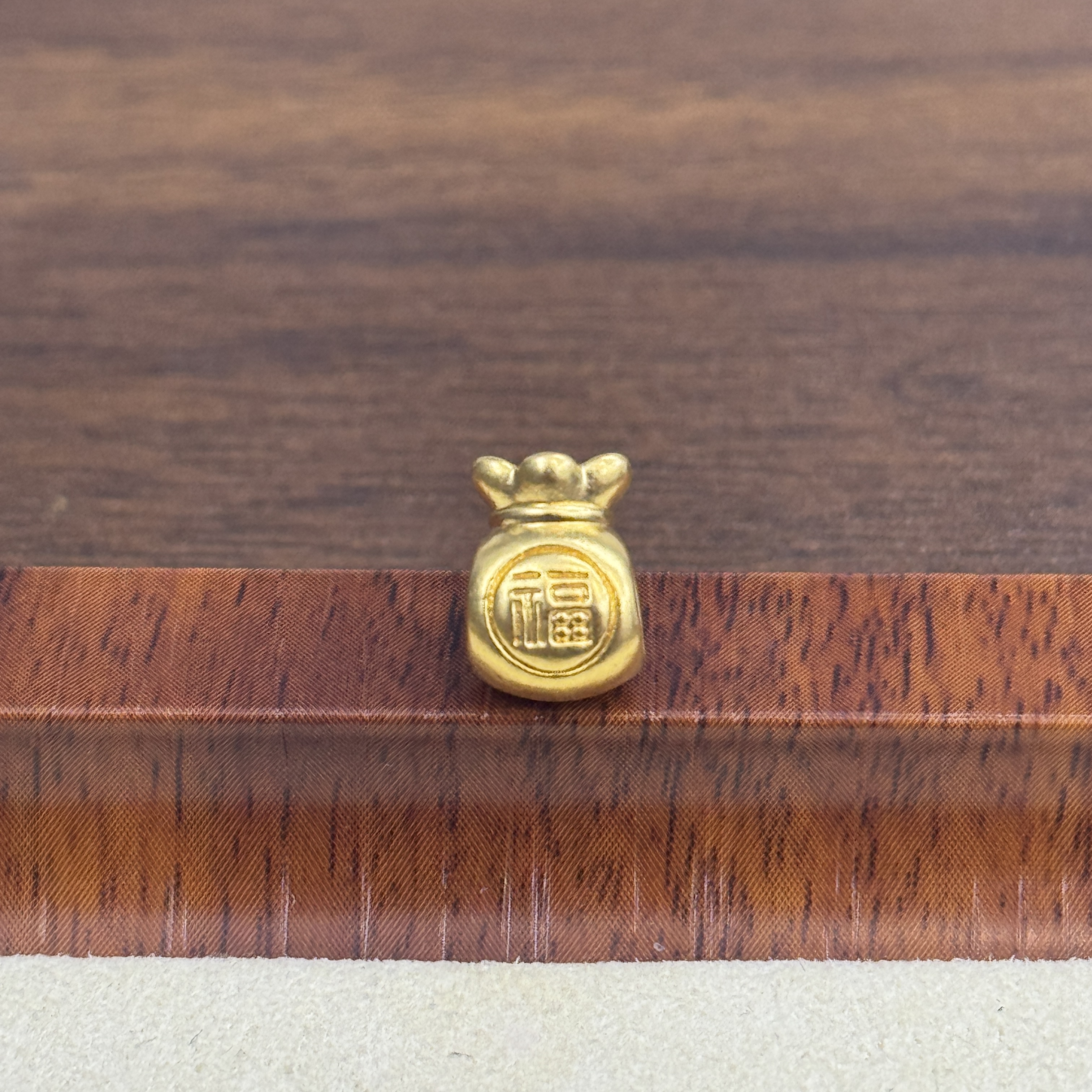 君潮黄金足金999光面蝴蝶结福袋小DP1671-0270