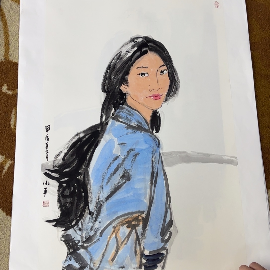 国画小平老师作品刘