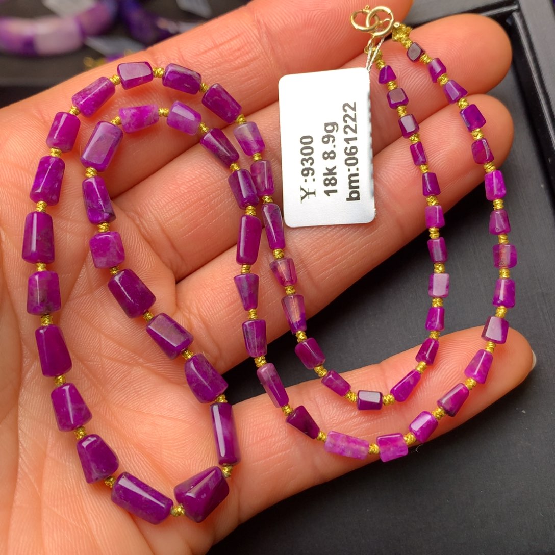 苏纪石（舒俱来）18K金镶嵌项链