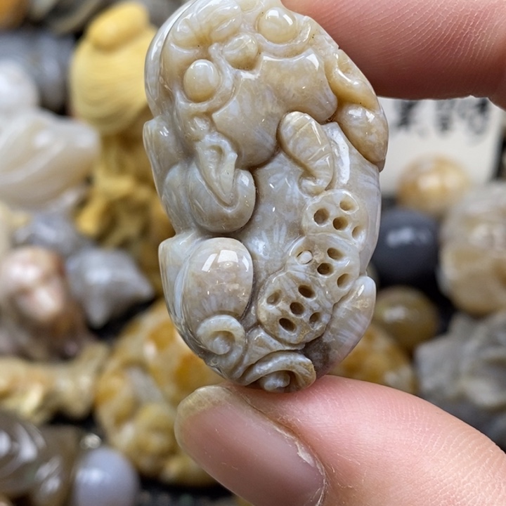 硅化珊瑚（珊瑚玉）未镶嵌颈饰