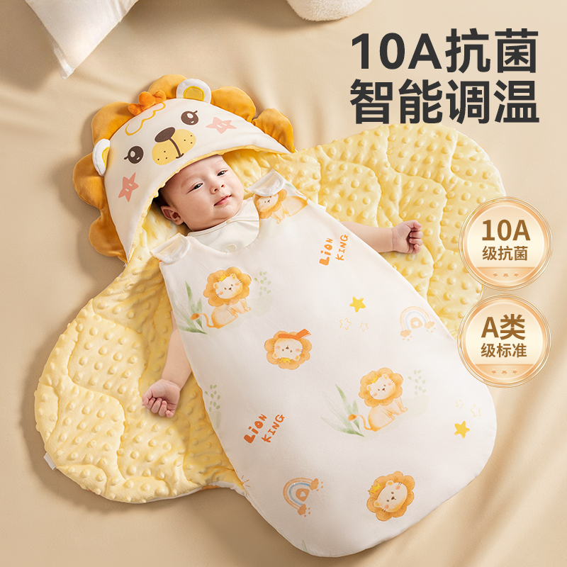 婴儿包被睡袋二合一抱被一体式新生儿被子加厚保暖防惊跳产房包单