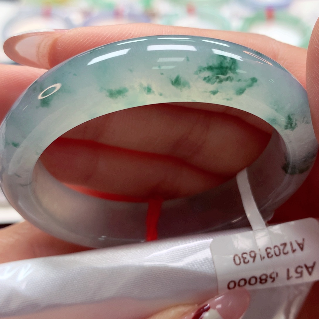 翡翠手镯（贵妃镯）未镶嵌（莫莫26）51贵妃49正3号