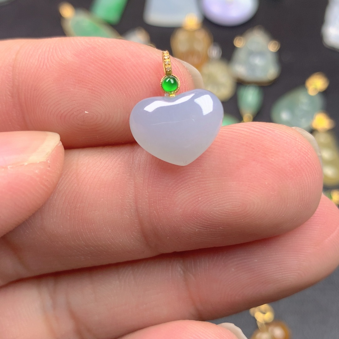 【闪购商品】颈饰18K金镶嵌翡翠翡翠