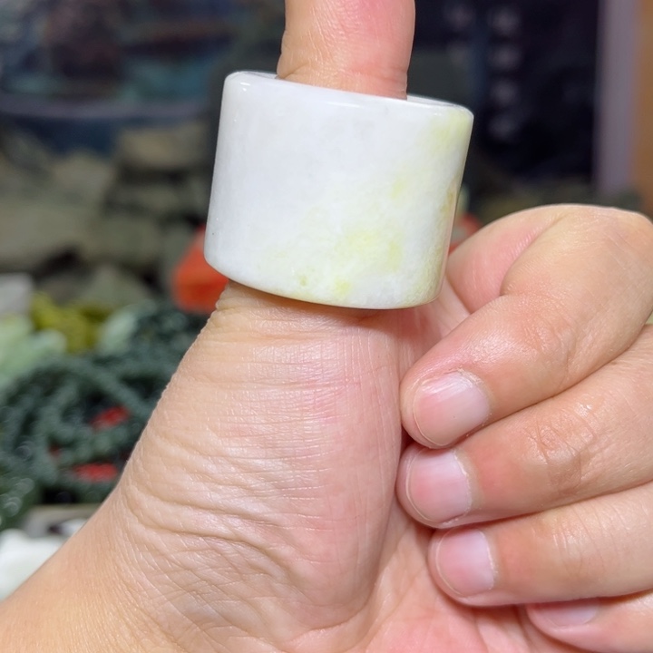 蛇纹石玉扳指多样性发货未镶嵌